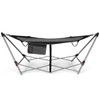 GYMAX Hammock with Stand Included, Camping Hammock with Carrying Bag