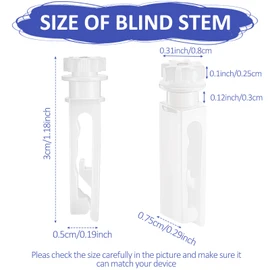Vertical Blind Stem Replacement White Stems for Window Carrier Vertical Blinds Curtain Accessories(30 Pieces)