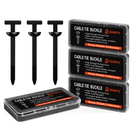 Nylon Universal Cable Tie Buckles & Automotive Tools Clips – Heavy-Duty Fasteners for Car Parts, Bumpers, Splash Shields, Fender Liners & Underbody Panels 4-Case Organizer Box 120Pcs