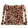 Women Leopard Print Clutch Handbag Plush Faux Fur Tote Bag
