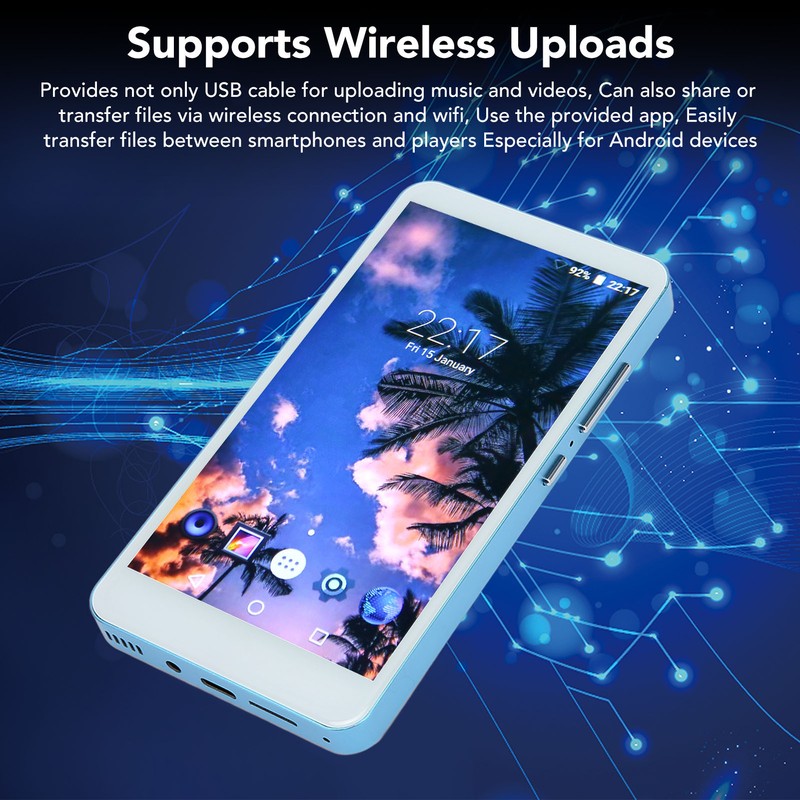 MP4 Player with Bluetooth and WiFi 5.0 Inch Full Touch