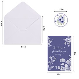 Sympathy Cards with Message Inside, 24 Pack 4×6 in Assortment Floral Butterflies Condolence Cards with Envelopes & Stickers, Watercolor Boxed Sympathy Cards Bulk to Support Friends and Family