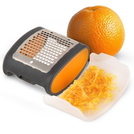 PrepWorks Pocket Citrus Zester – Compact, Stainless Steel Zester for Grating Citrus, Easy to Use, BPA-Free, Ergonomic Handle