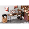 IRONCK Computer Desk 47" with Power Outlet and Storage Shelves,