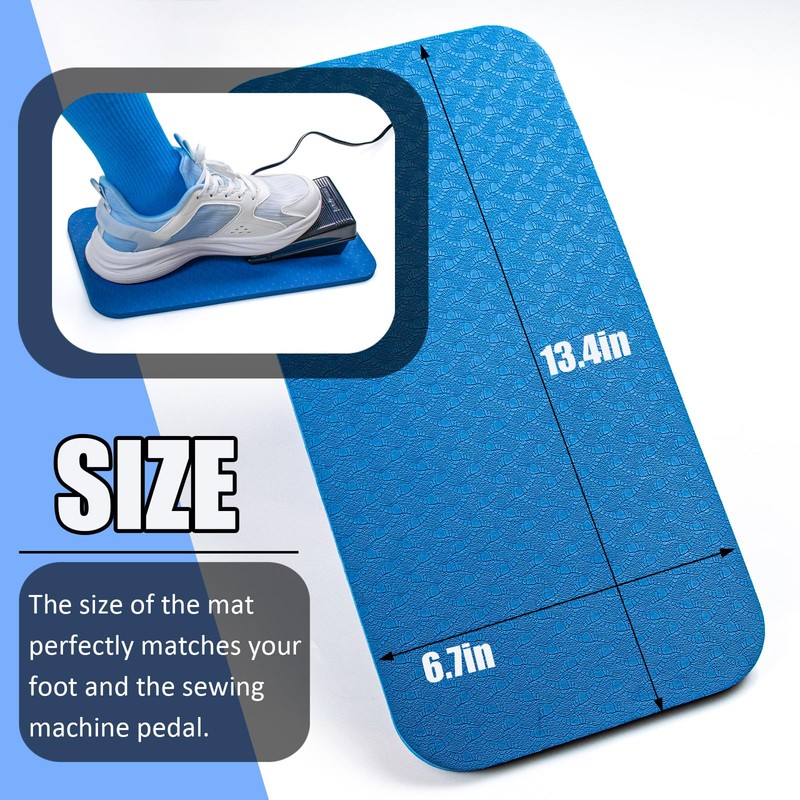 JINUPHION 2 Pcs Sewing Machine Pedal Mat, No Slip Mat
