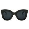Vintage Retro Cateye Sunglasses for Women Designer Butterfly Frames Semi