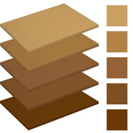 gisgfim 60 Sheets Boho Brown Construction Paper Cardstock 8.5 X 11, 5 Assorted Colors Card Stock Printer Scrapbook Paper 65lb/180gsm for DIY Holiday Birthday Craft Arts Embossing Printing Invitations