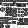 Car Interior Button Repair Decal Set Door Lock Button Decals