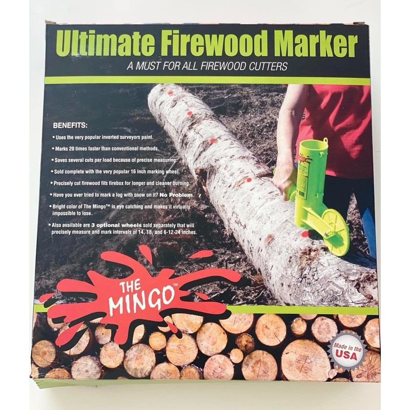 Mingo Marker Firewood Measuring Tool,Includes 6-12-24" and 16" Marking Wheels