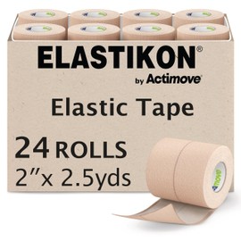 ELASTIKON by Actimove Elastic Athletic Tape - Provides Support for Sprains, Strains, Muscle Injuries - for Sport and Veterinary Applications - 2 in x 2.5 yd, Speedpack - 24 Rolls