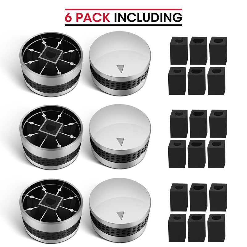 Unicook 6 Pack Gas Grill Burner Knobs Replacement, Chrome Plated