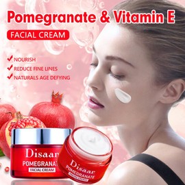 DISAAR BEAUTY Pomegranate Vitamin E Facial Cream Anti-Aging Revitalizing Skin Nourishing Face Skin Reduce Fine Lines 50g / 1.69fl.oz