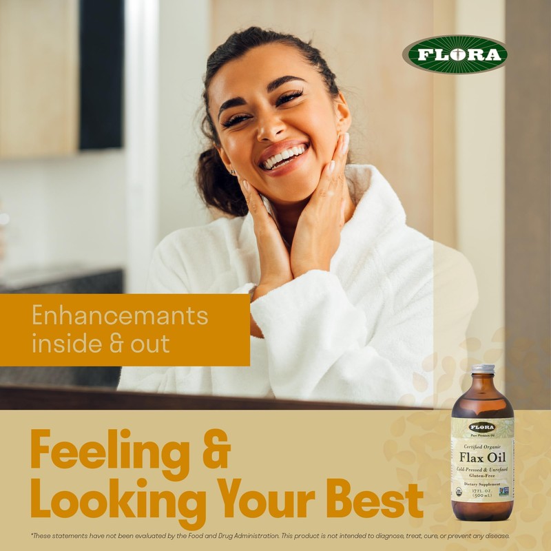 Flora - Flax Oil - Cold-Pressed, Unrefined, Organic Flax Seed