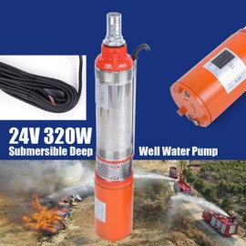 TFCFL 24V 320W Deep Well Pump Solar Powered Water Pump 5m³/h Farm Ranch Submersible Bore Hole Deep Well