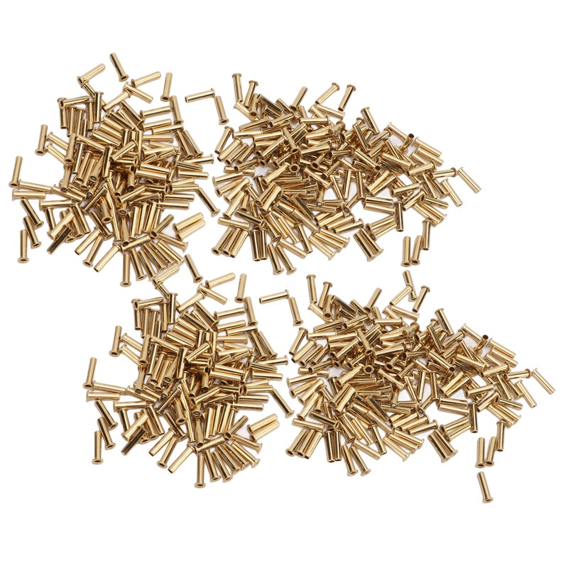 500Pcs Hollow Rivet Brass Decorative Through Hole Excellent Corrosion Resistance
