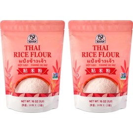 52USA Thai Rice Flour 32 Ounce (Basic), 1 Pound (Pack of 2), Rice Flour for Baking or Cooking, Product of Thailand, All Natural White Rice Flour, Vegan