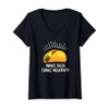 Womens Inhale Tacos Exhale Negativity Funny Taco V-Neck T-Shirt