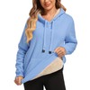 Gesean Women's Sherpa Lined Cotton Pullover Sweatshirts Fleece Hoodies Kangaroo