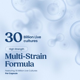 URENUS Synbiotic Gut Microbiome Formula 30 Billion Live Cultures 5 Clinically Studied Strains with Inulin FOS Prebiotic Fibre 30 Capsules