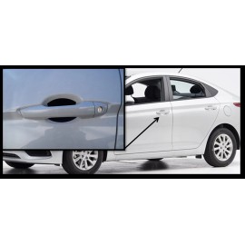 Cupeez Fits Hyundai Flat Black Matte Auto Accessory Car Door Handle Scratch Guard 4 Pcs