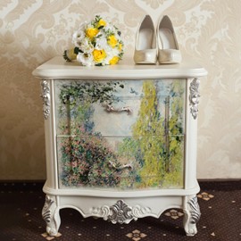 neukids 42 x 50 cm Furniture Decoupage Paper, Decorative Oil Painting Lush Gardens Art Decoration Paper Towel, Decorative Rice Paper for Bedroom Furniture Walls, for Uneven Items