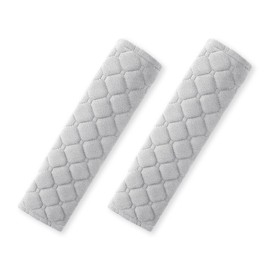 yuntop 2 PCS Car Seat Straps Shoulder Pads Soft Auto Seat Belt Cover Universal Safety Strap Cover Helps Protect Your Neck and Shoulders from Seat Belt Friction (Gray)