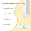 Flyshop 12 x PVC Chair Leg Caps Scratch Resistant Rectangular