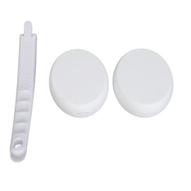 Folding Curved Handle Bath Brush with 2 Heads Anti Slip Labor Saving Back Scrubber Long Handle Shower Brush