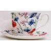 Wildflowers Meadow Tea Cup and Saucer Set Fine Bone China