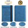 Funda para pasaporte con bloqueo RFID de piel, organizador de