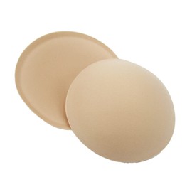 Karly Shop bp3 Bra Pad, Round, Circular, Semicircle, Non-pop, Cup, Putt, Soft, Simple, Sports Bra, Night Bra, Nursing Bra, Replacement, Spare, beige