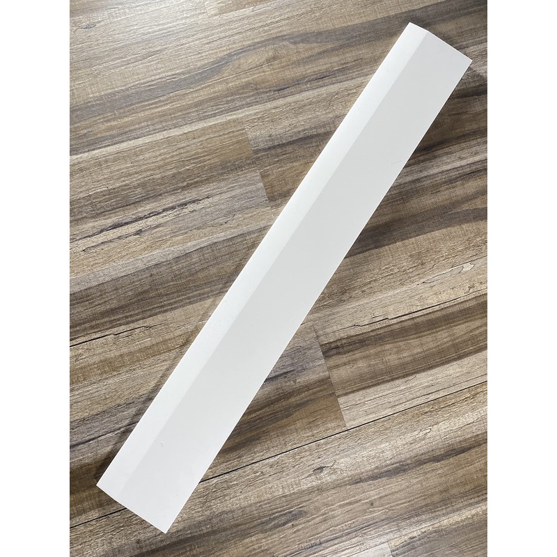 Tenedos Solid White Single Hollywood High Bevel Engineered Marble Threshold