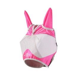 Harrison Howard Half Face Horse Fly Mask UV Protection and Breathable for Equine Use Comfortable Magenta XS