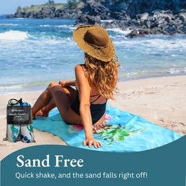 Casa Platino Extra Large Microfiber Beach Towels (2-Pack, 71"x32") – Quick-Dry, Sand-Free, Lightweight & Oversized – Double-Sided Printed Towels for Beach, Pool, Beach Essentials