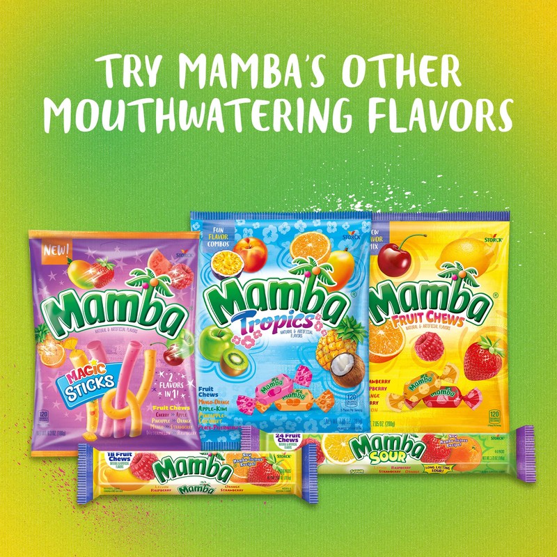 Mamba Fruit Chews Candy, 3.73 ounces, 24 Pieces (Pack of