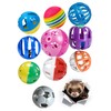 HEUHAI 10-Pack Ferret Jingle Bell Toy Balls, Non-Toxic PP, Hollow