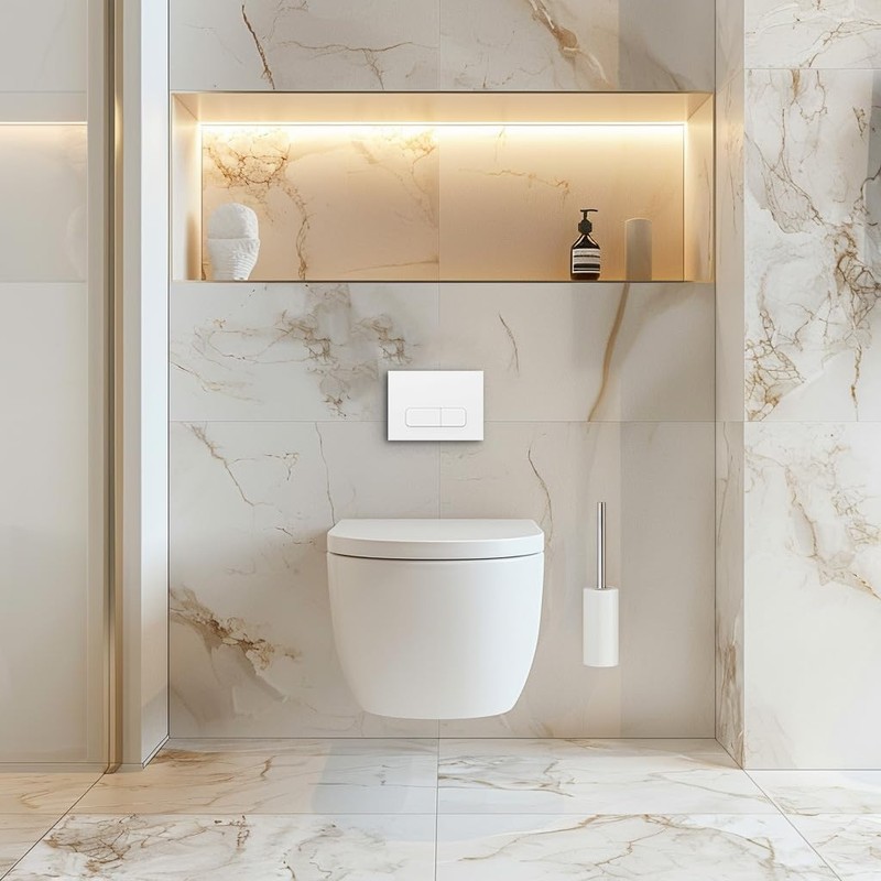 Wunderbad Push Plate Compatible with Geberit Duofix Sigma/Delta/Basic, Actuator Plate