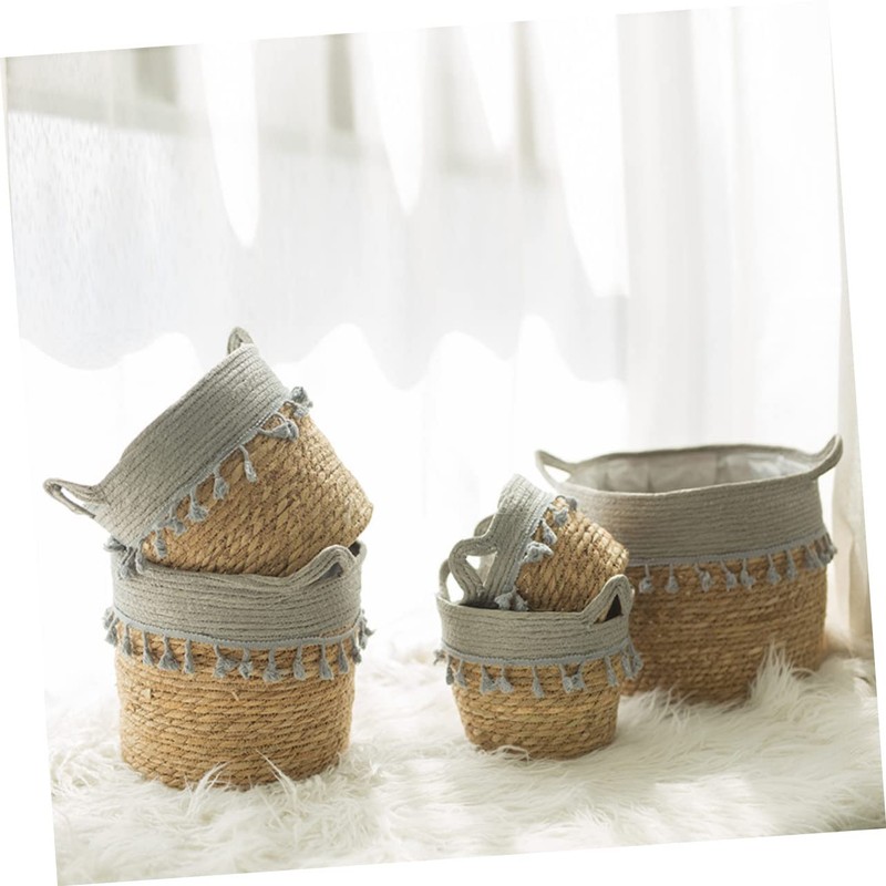 Alipis 1Pc Hand Woven Woven Fruit Basket Simple Decorative Vegetable