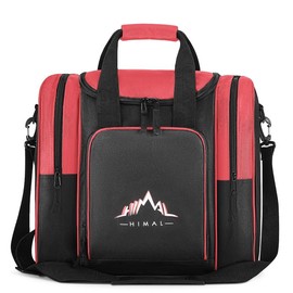 Himal Bowling Ball Bag for Single Ball - Bowling Ball Tote Bowling Bag with Padded Ball Holder - Fits Bowling Shoes Up to Mens Size 14 - Color: Pink