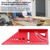 Square Aluminium Alloy Measuring Ruler for Woodworking, 3D Mitre Angle