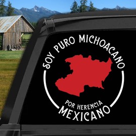 Michoacan Mexico Sticker para Trocas Calcomania para Carro Mexico Decals for Trucks Mexico Vinyl for Trocas Personalizada con Estados de Mexico (8", Michoacán)