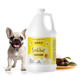 P.E.T. Scratchiez Soothing Oatmeal & Aloe Conditioner for Dogs & Cats — Professional 1 Gallon Bulk Size — Moisturizes, Softens & Helps Calm Itchy, Flaky Coats — Sulfate-Free, pH-Balanced