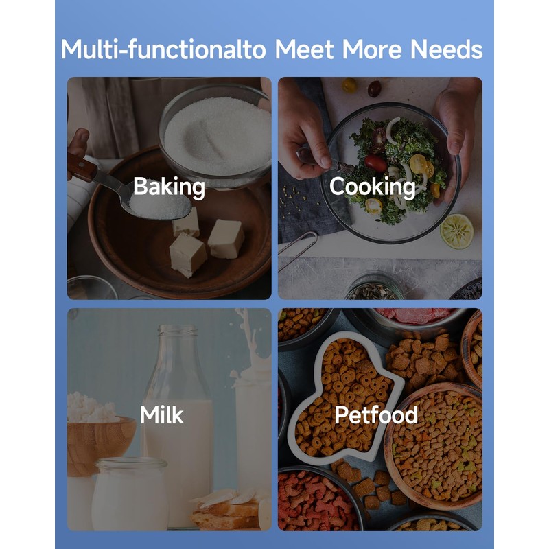 KUBEI Large 5kg/11lb Kitchen Scale with 0.1g/0.01oz High Precision, USB