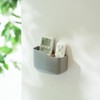 SUNFICON 2 Pack Adhesive Remote Control Holder Gray Wall Mount