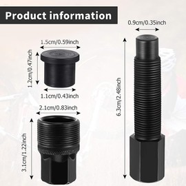 1 Pcs Bicycle Crank Remover, Bicycle Crank Puller, Bicycle Crank Removal Tool, Bike Crank Removal Tool, Crank Removal Tool Crank Arm Bottom Bracket Remover for Cycling Repair Crank (Black)