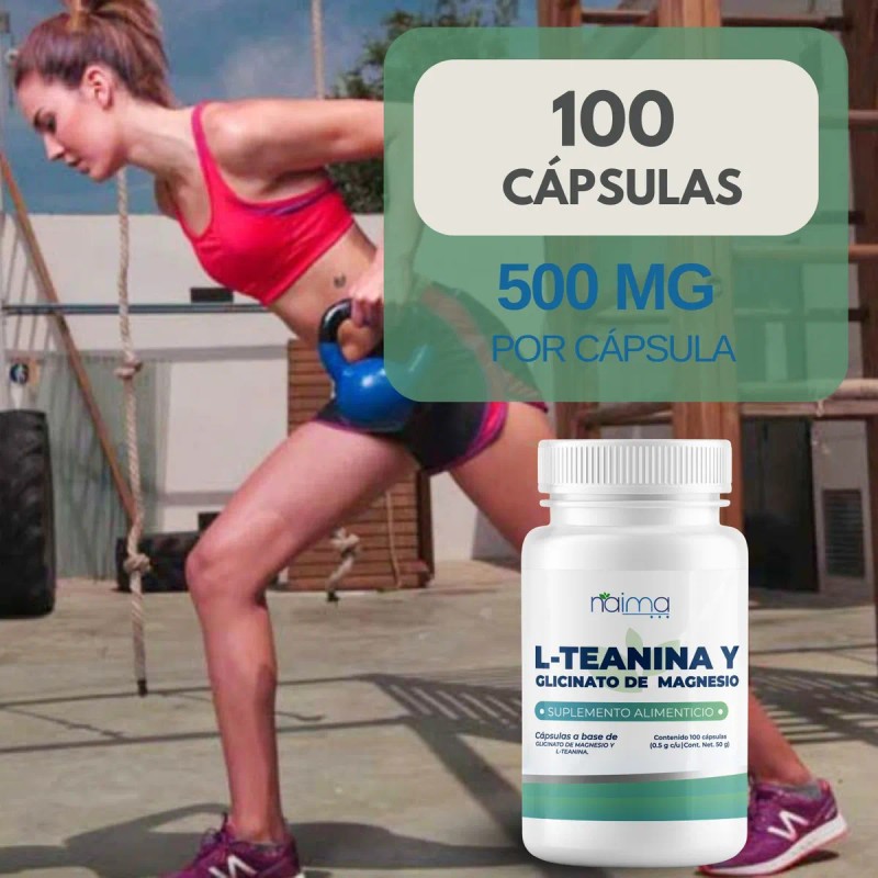 L- Teanina Y Glicinato De Magnesio 500 Mg - 100