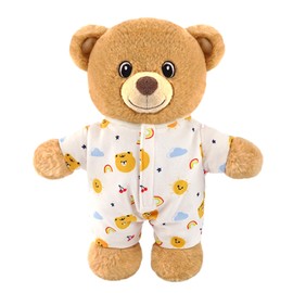 okegztoa Teddy Bear Stuffed Animals with Clothes Plush Snuggable Toys for Girls Boys Soft Cuddle Buddy Removable Pajamas Outfit Cute 12 Inch Doll Toddler Birthday Gift Baby Plushies Costume Bear
