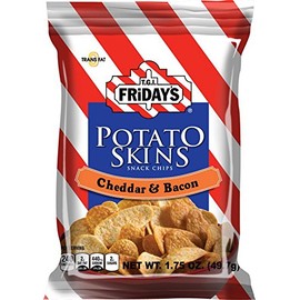 TGI Fridays, Tato Skins Cheddar & Bacon, 1.75 oz. Bag, (55 count)