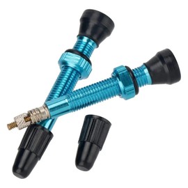 Valvula Francesa Tubeless Bicicleta Largo Aluminio MTB 40mm Par (Azul)