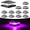 VOLISUN Solar Post Cap Light 12Pack Black: RGB Color Changing